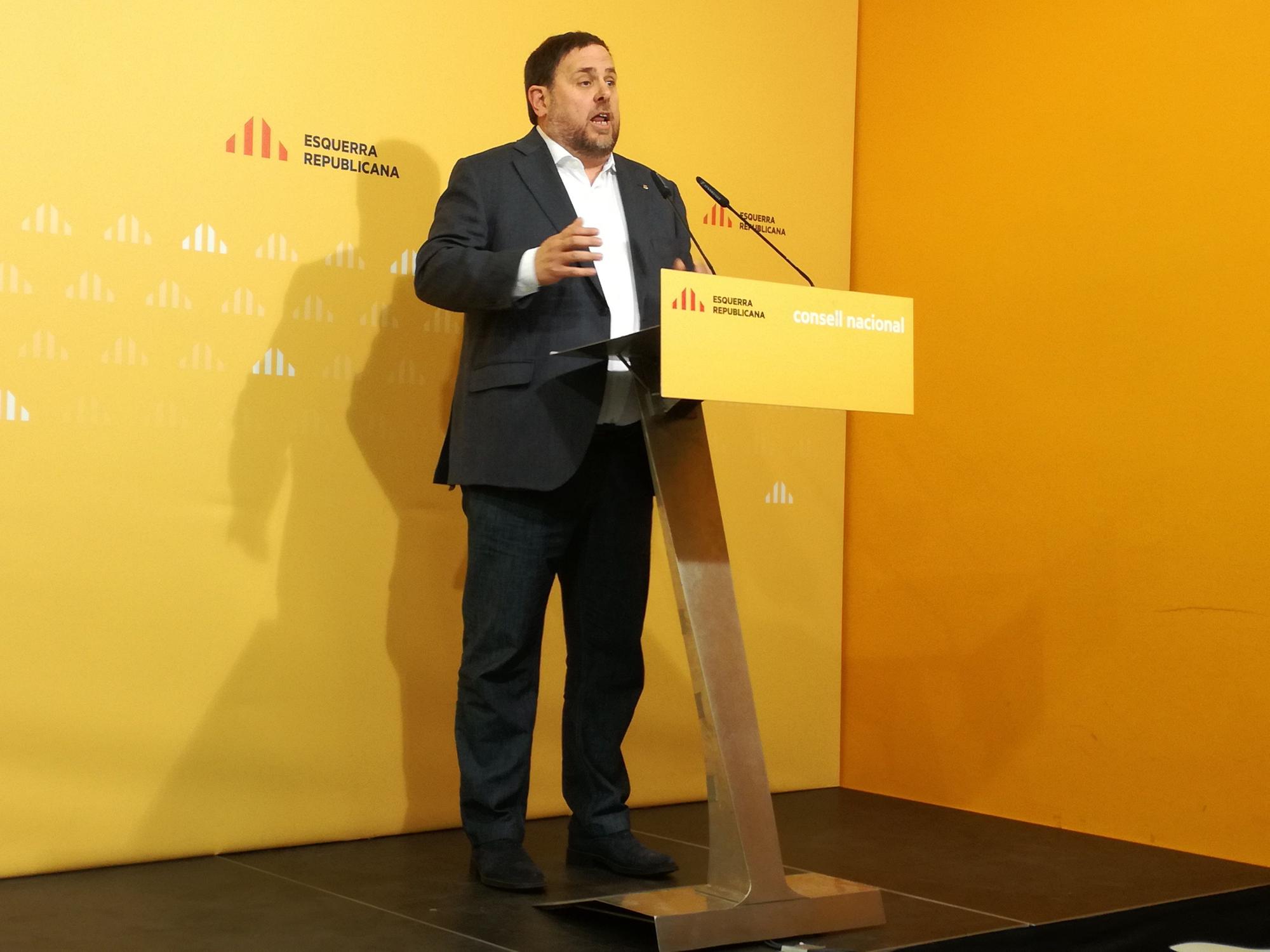 El líder de ERC, Oriol Junqueras