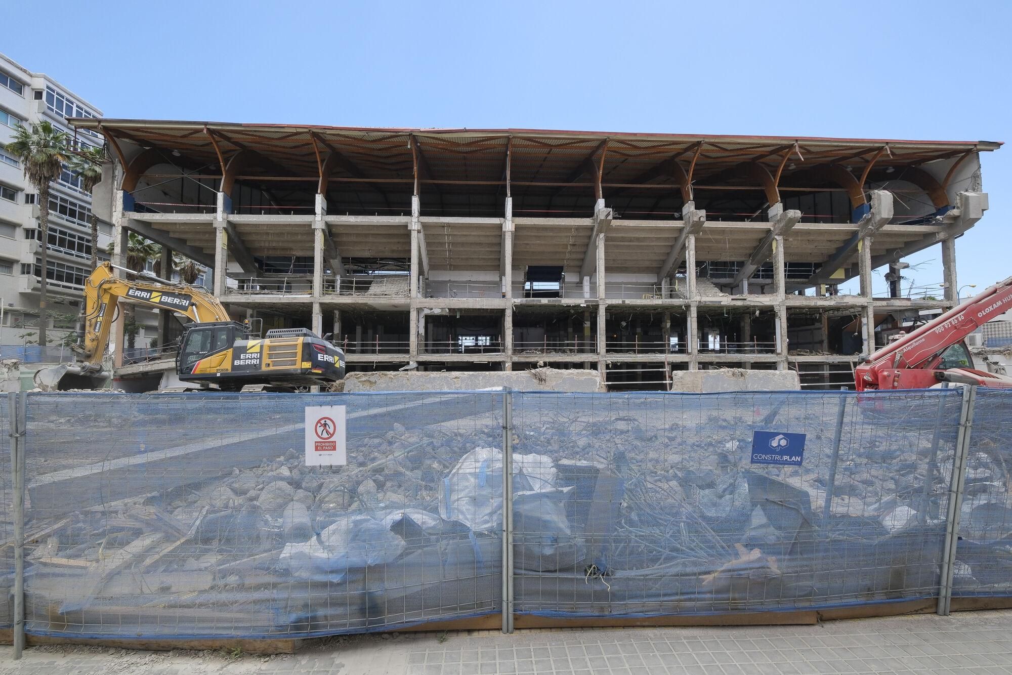 Estado de las obras de demolición del Centro Insular de Deportes