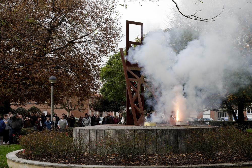 Homenaje a mineros por el día de Santa Bárbara, en La Camocha