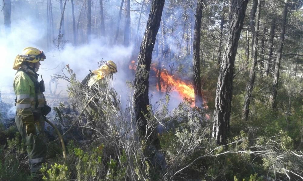 Incendio forestal en Enguera