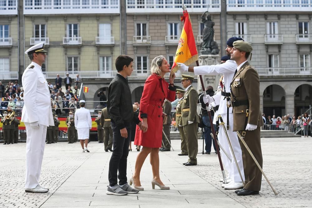 Ceremonia civil de jura de bandera en María Pita