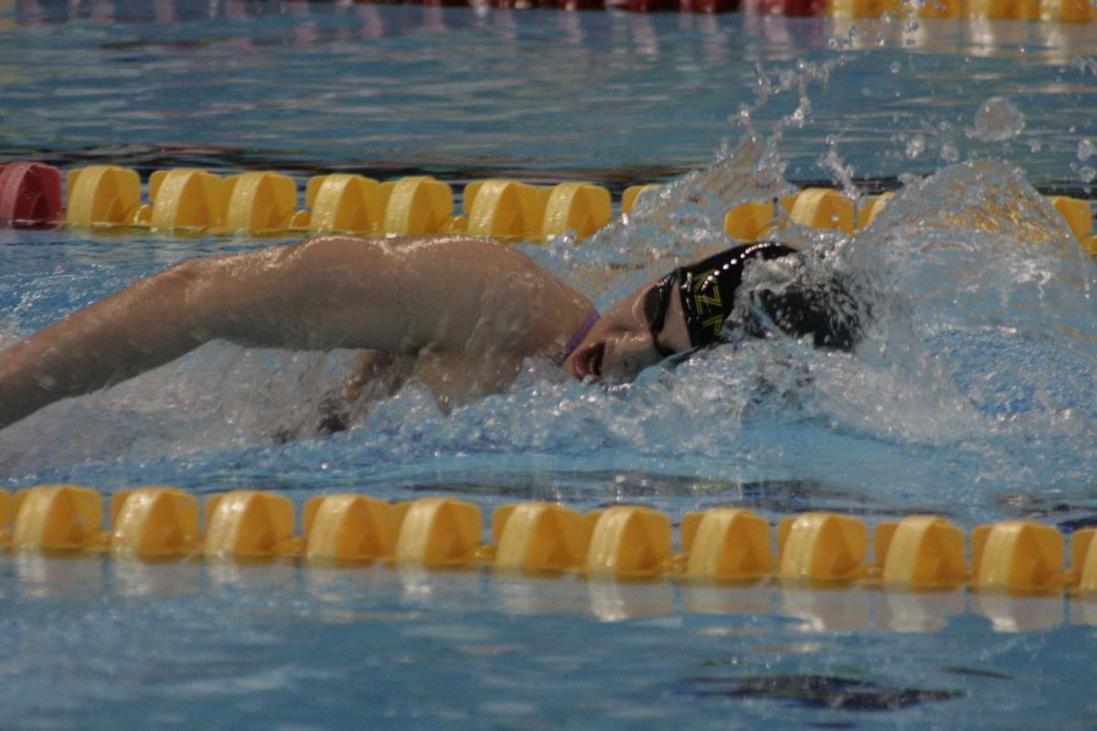 La nadadora ilicitana, en pleno esfuerzo, durante una de las pruebas