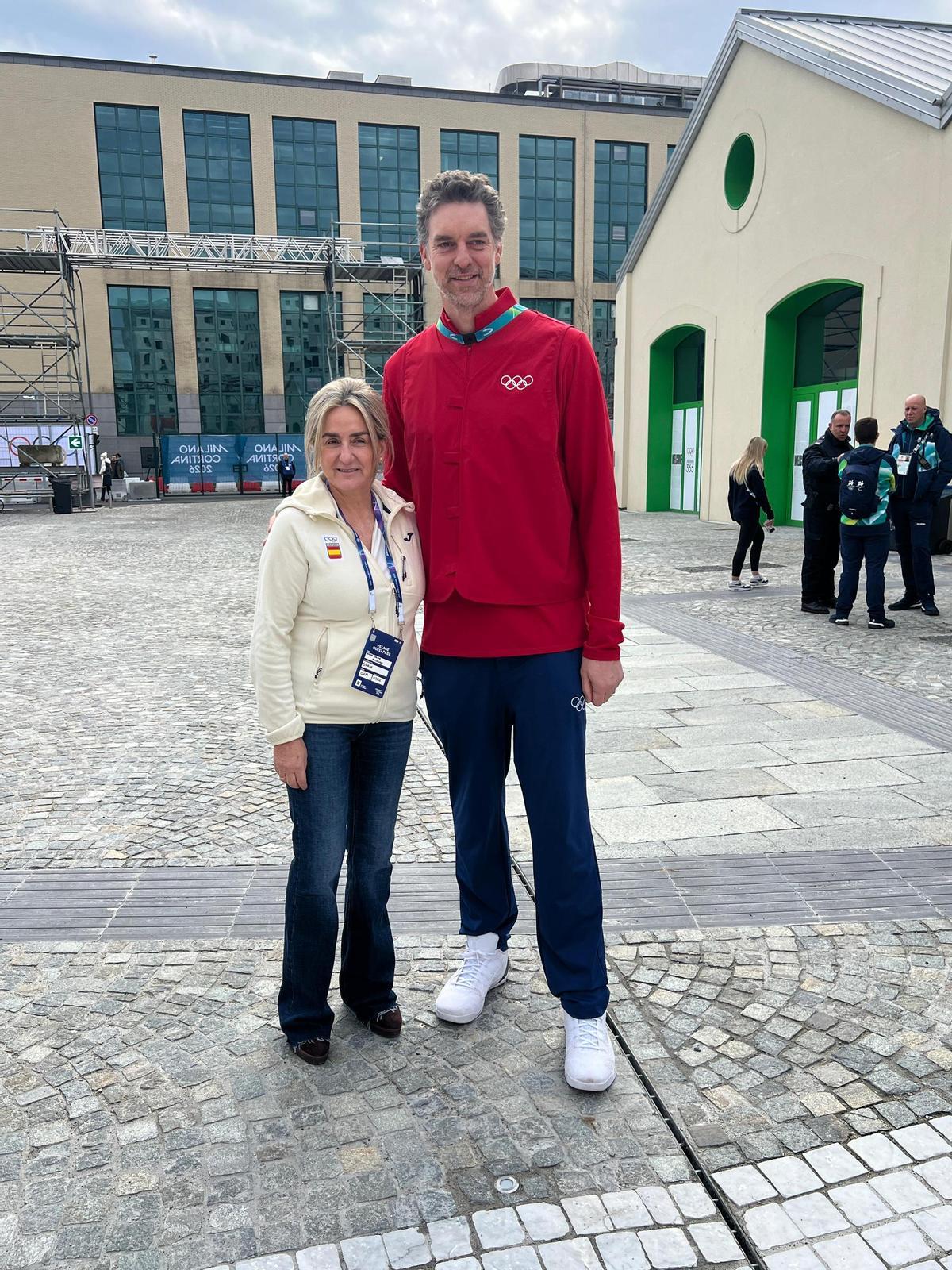 Milagros Tolón y Pau Gasol