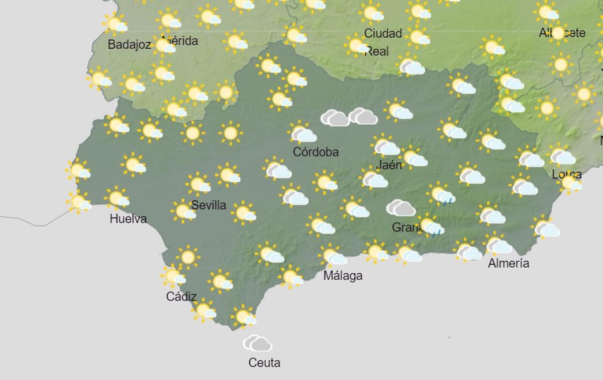 Previsión del tiempo en Andalucía este sábado de 06 a 12.