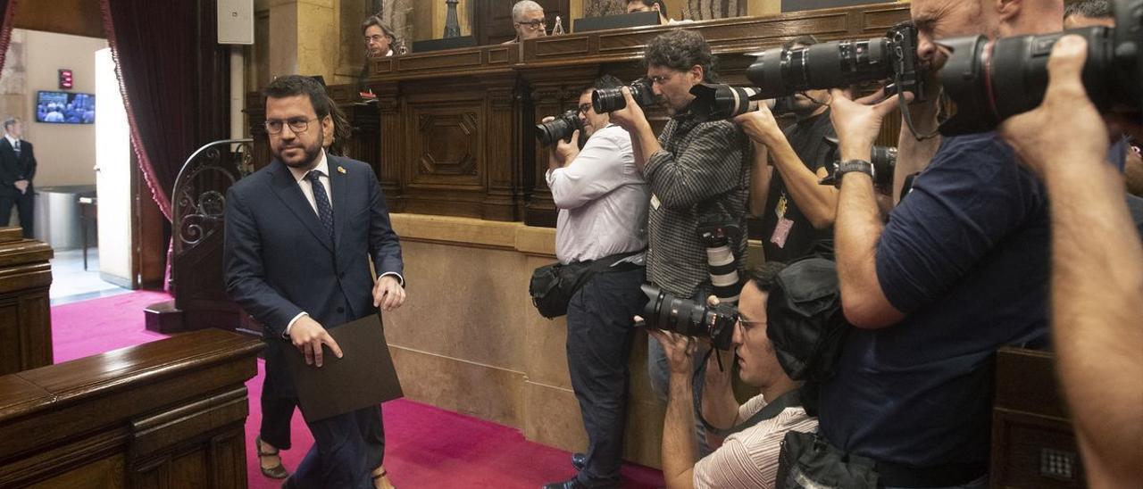 El Parlament rechaza que Aragonès se someta a una cuestión de confianza.