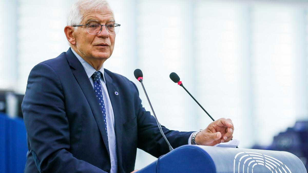 Borrell compadece ante el Parlamento europeo para hablar sobre la situación de Afganistán.