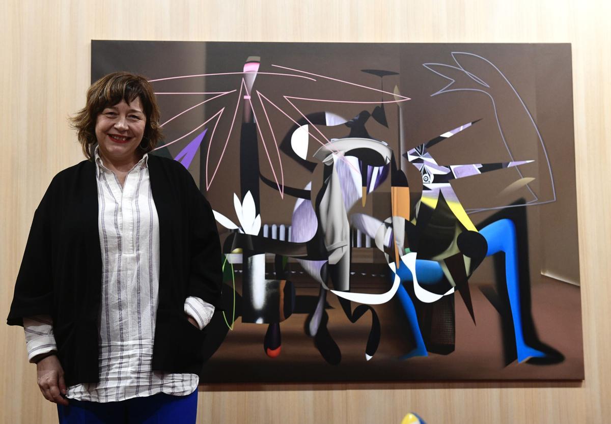 GRAF9527. MADRID, 10/03/2024.- La directora de ARCO, Maribel López, hace balance de la Feria Internacional de Arte Contemporáneo que echa hoy el cierre tras cinco jornadas convertida en un escaparate de tendencias del arte contemporáneo en esta 43 edición. EFE/Víctor Lerena. ARTE. ARCO MADRID 2024
