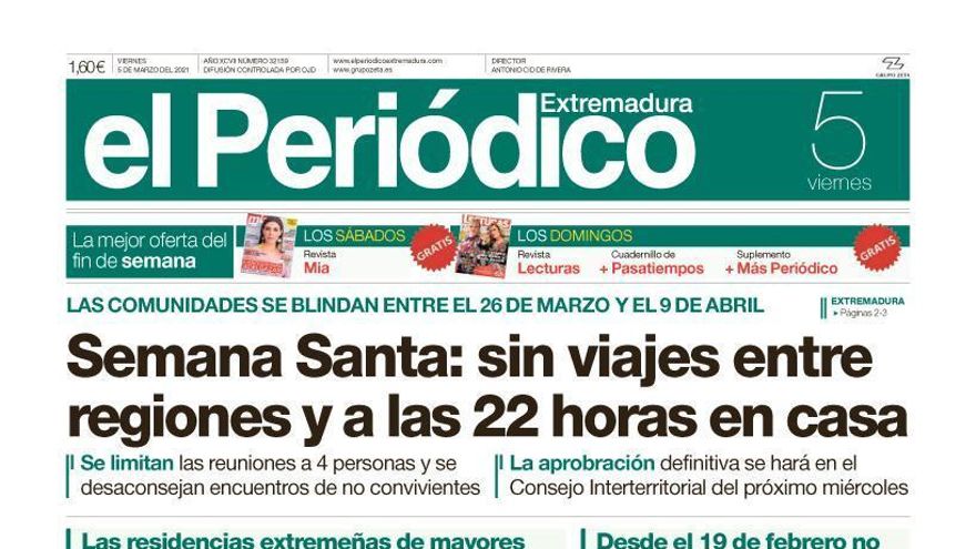 Consulta la portada correspondiente al día 5 de marzo del 2021