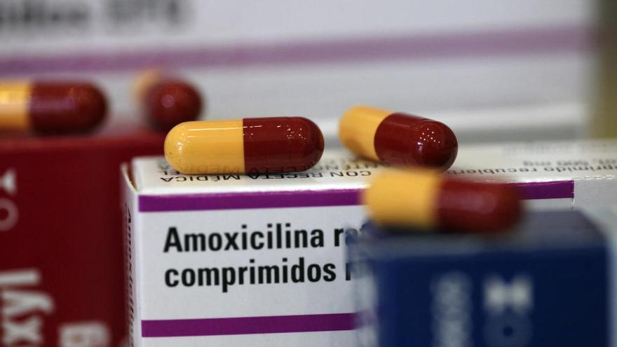 Una imagen de archivo de comprimidos de Amoxicilina.