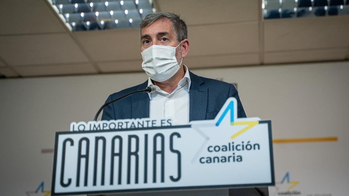 El secretario general nacional de Coalición Canaria-PNC, Fernando Clavijo