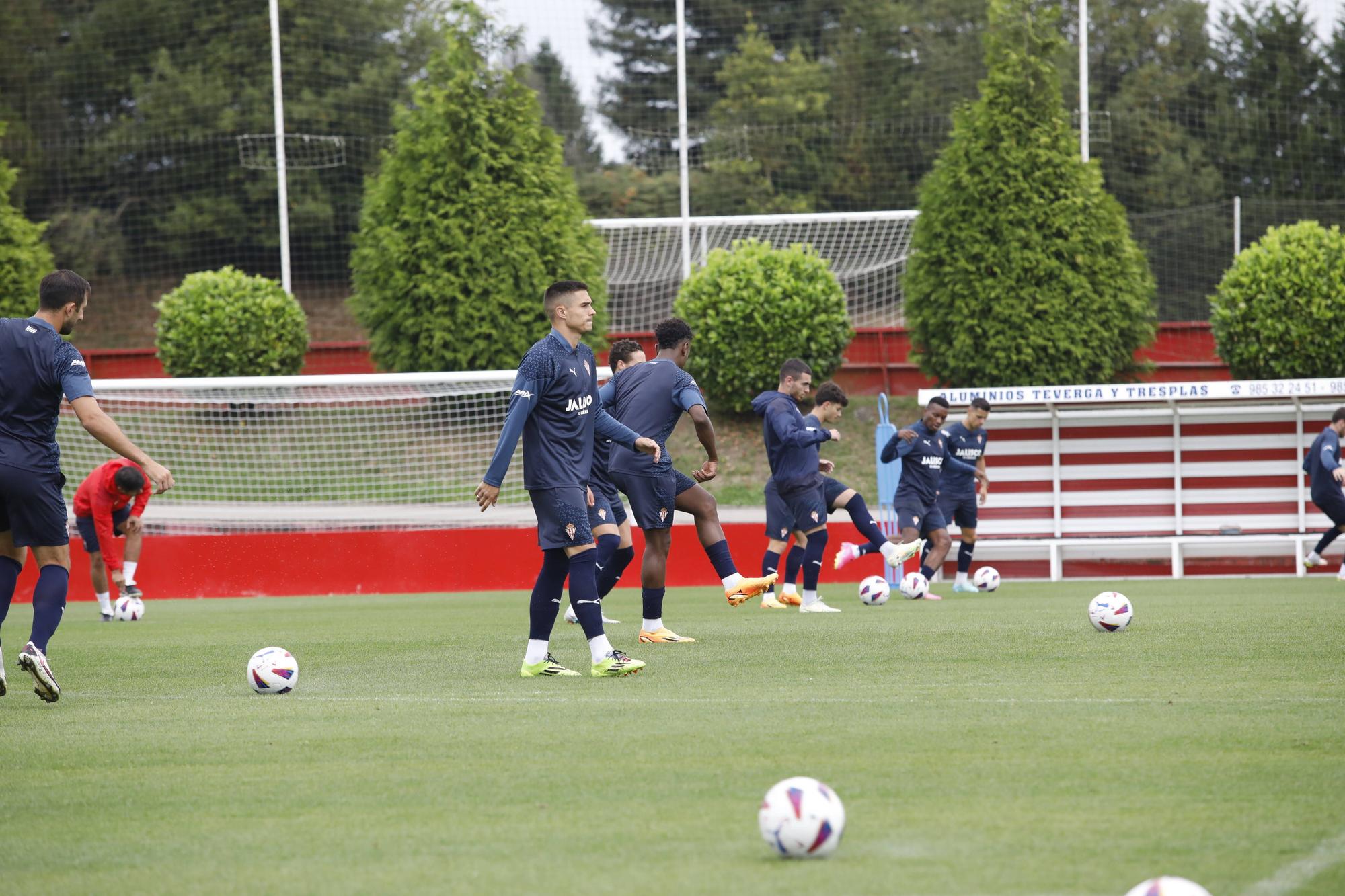 Entrenamiento del Sporting en Mareo