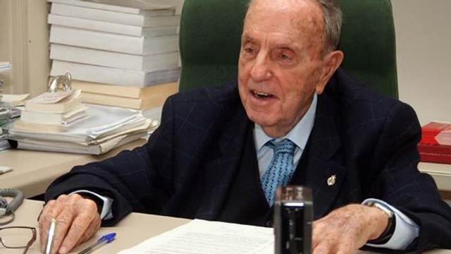 Manuel Fraga, en un momento de la entrevista. // Módem Press