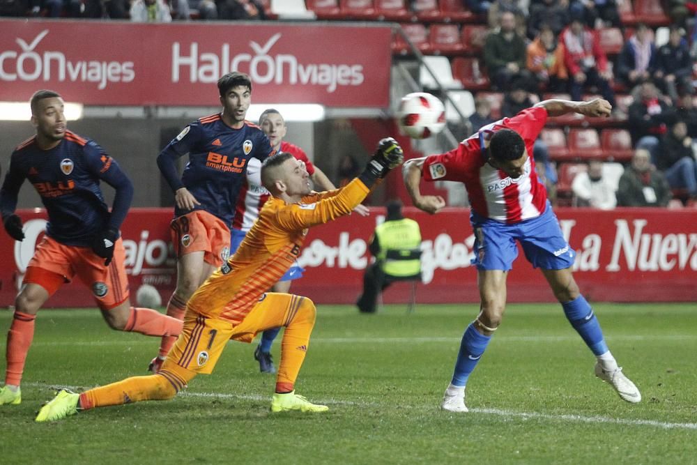 El partido de Copa entre el Sporting y el Valencia, en imágenes