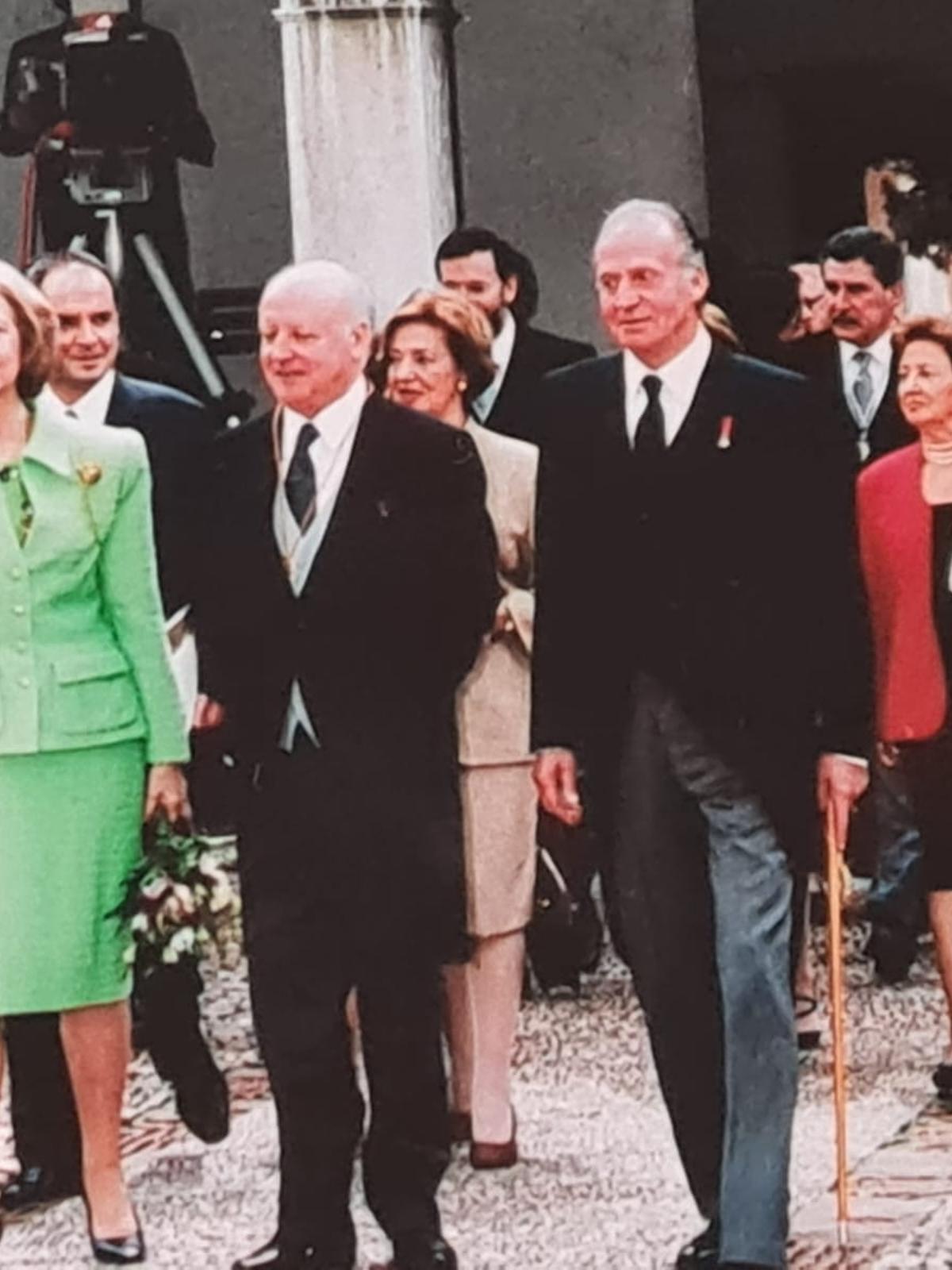 Edwards, en un acto oficial con los Reyes Don Juan Carlos y Doña Sofía.