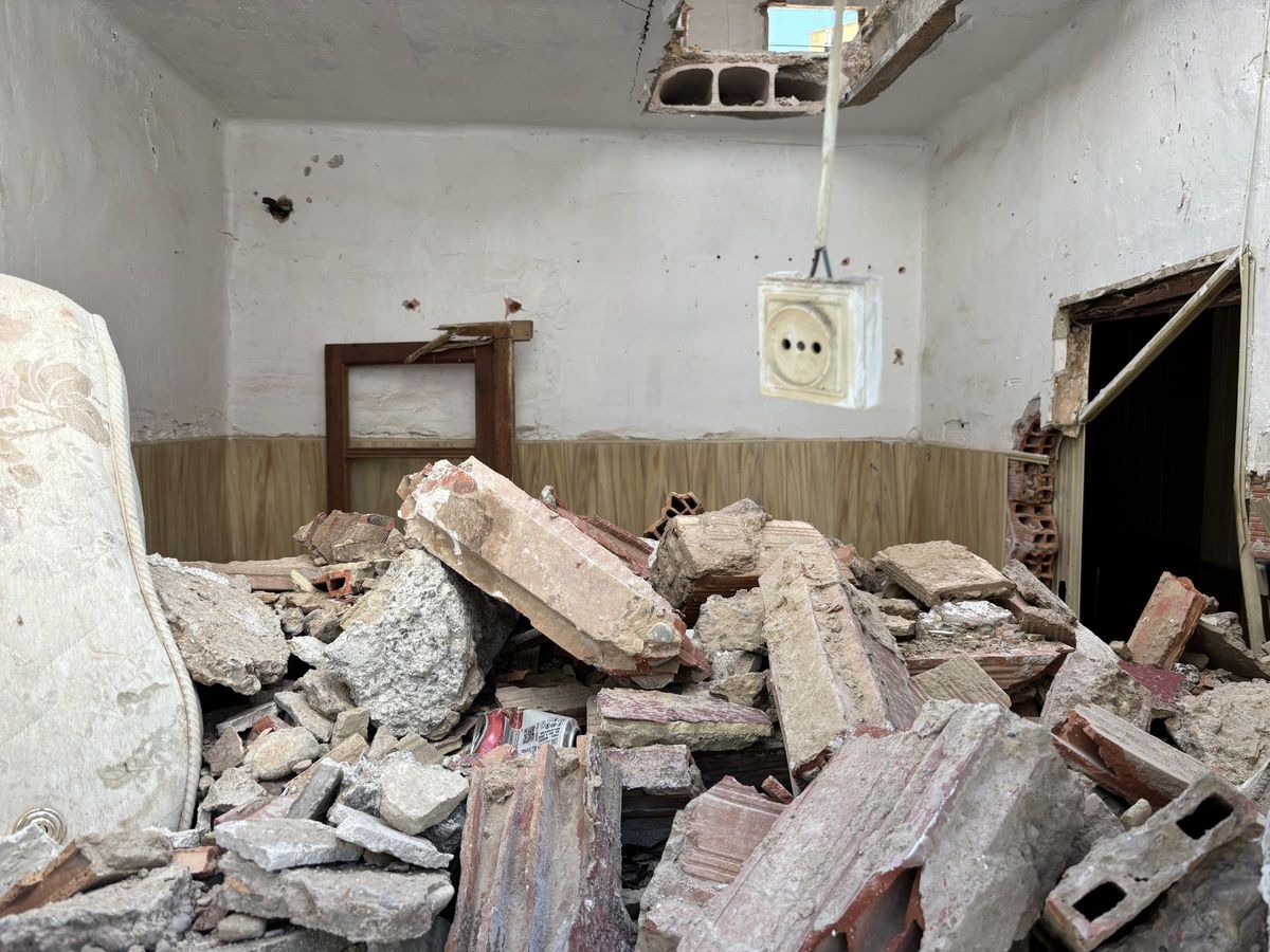La casa en estado de derrumbe