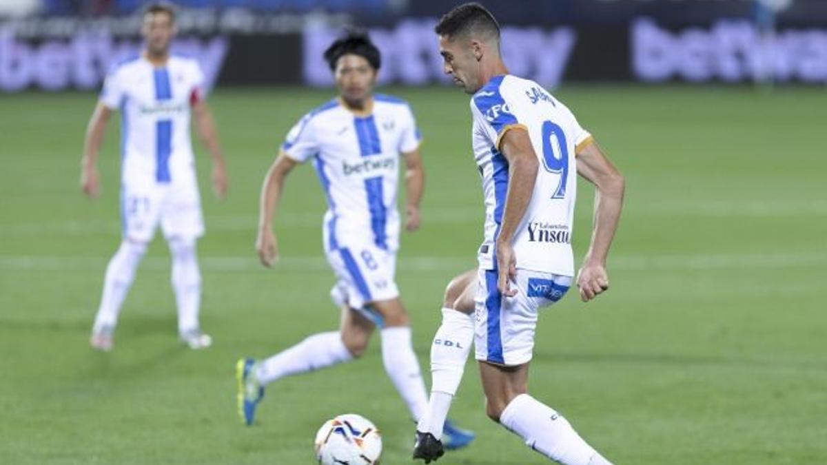 Sabin Merino, en un partido con el Leganés de esta temporada.