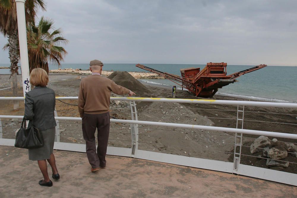 Málaga arregla sus playas tras el temporal