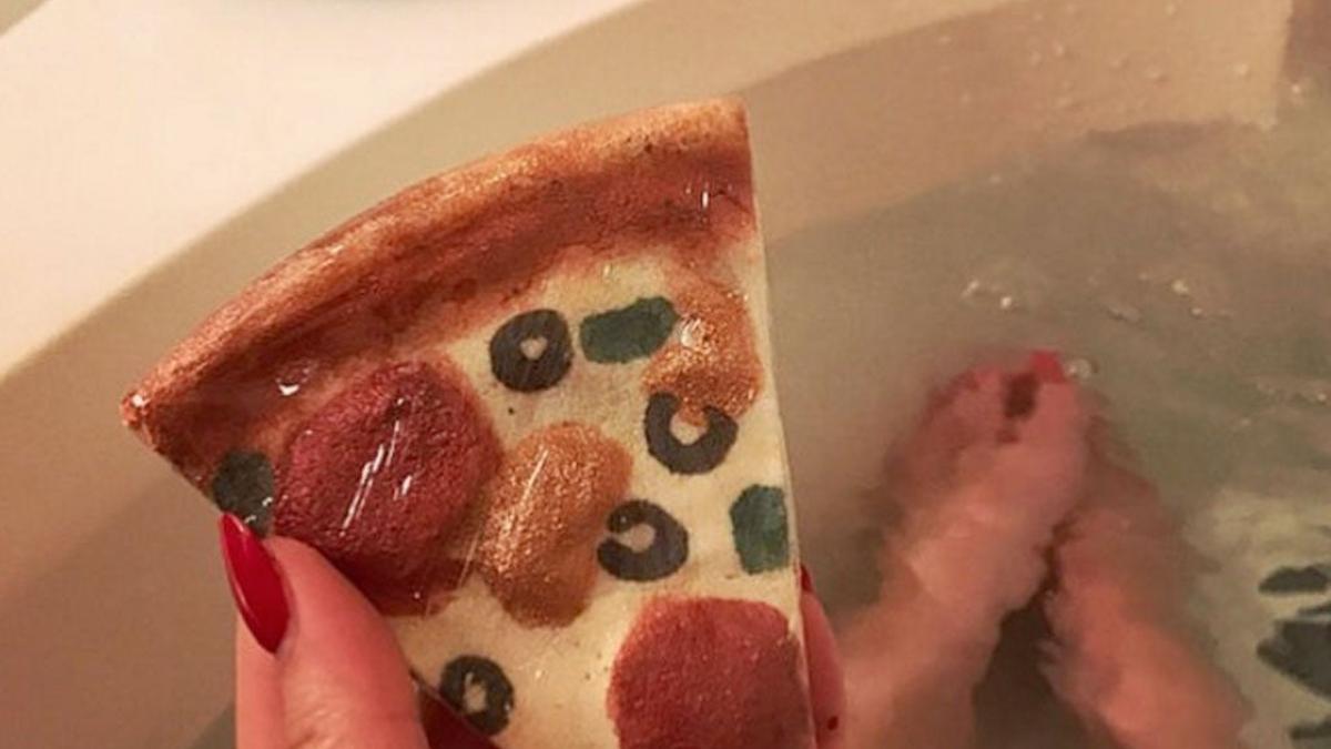 Bomba de baño de pizza