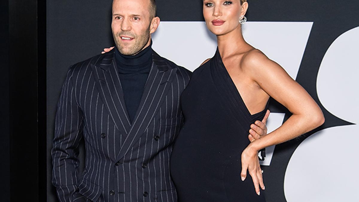 Jason Statham y Rosie Huntington-Whiteley en la premiere de The Fate of the furious