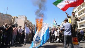 Los iranís salen a la calle por la causa palestina