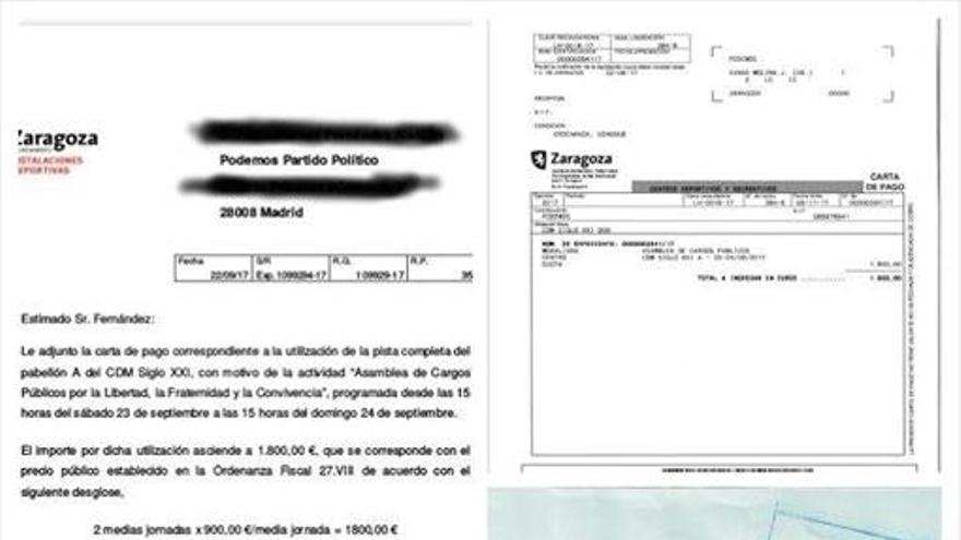 Unidos Podemos alquiló el pabellón por 1.800 euros