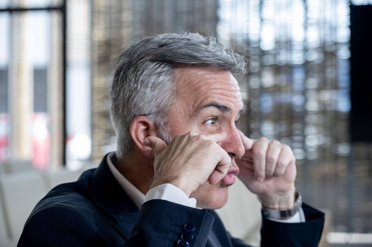 Víctor Font, durante la entrevista.