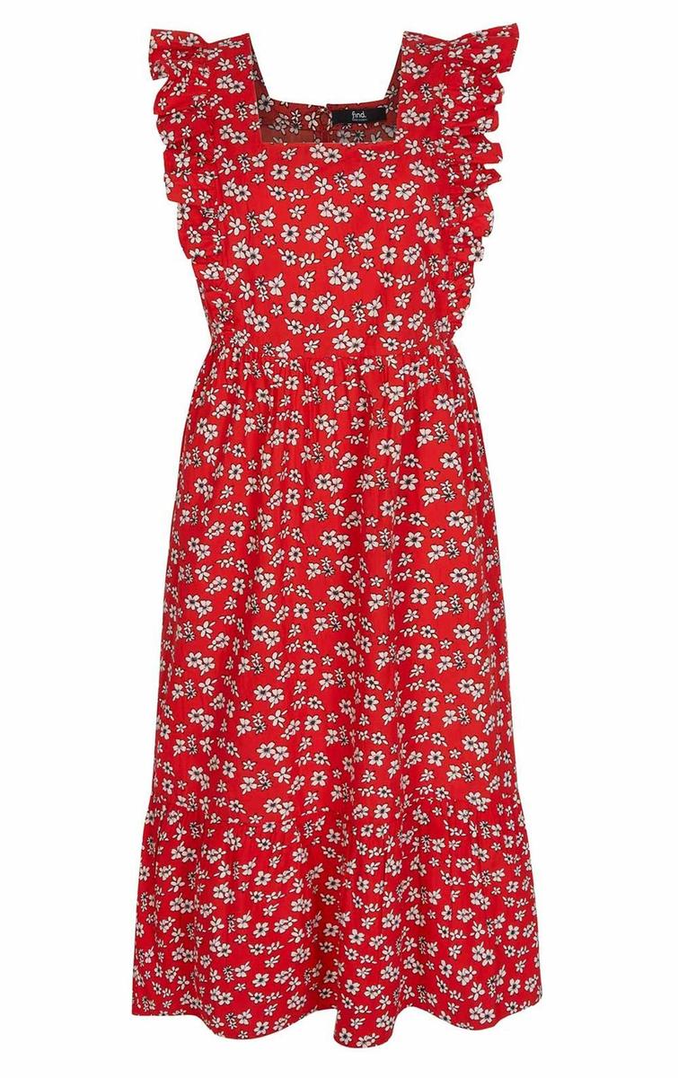 Vestido con flores de find. (Precio: 43 euros)