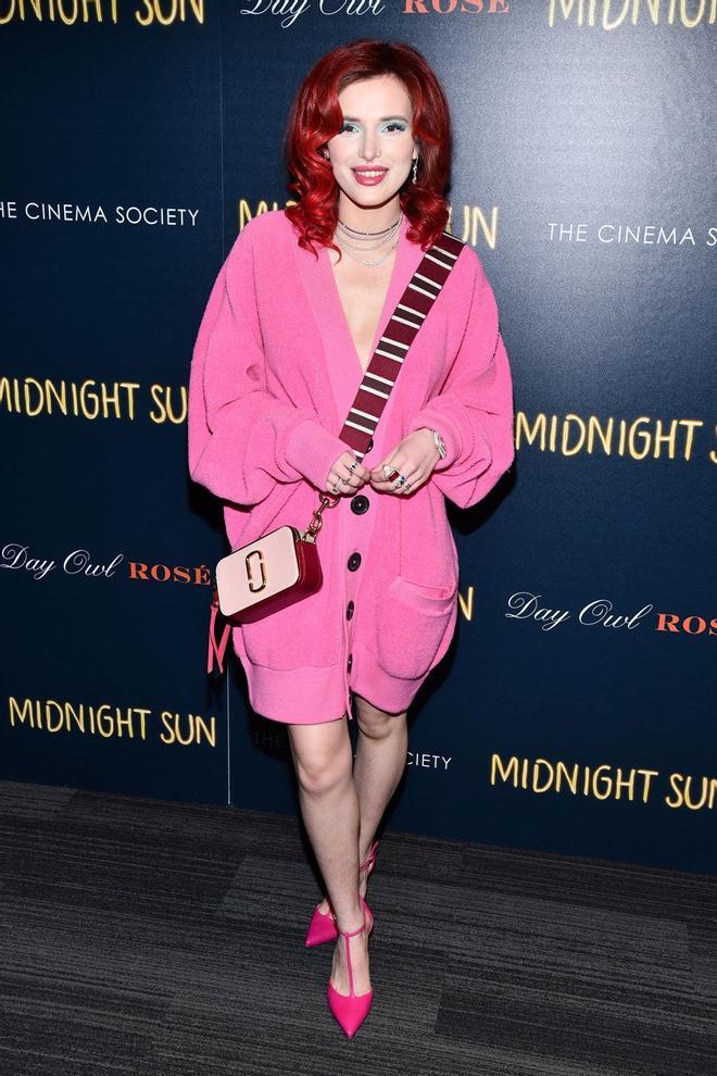 La actriz Bella Thorne en la presentación de 'Midnight Sun' en Nueva York