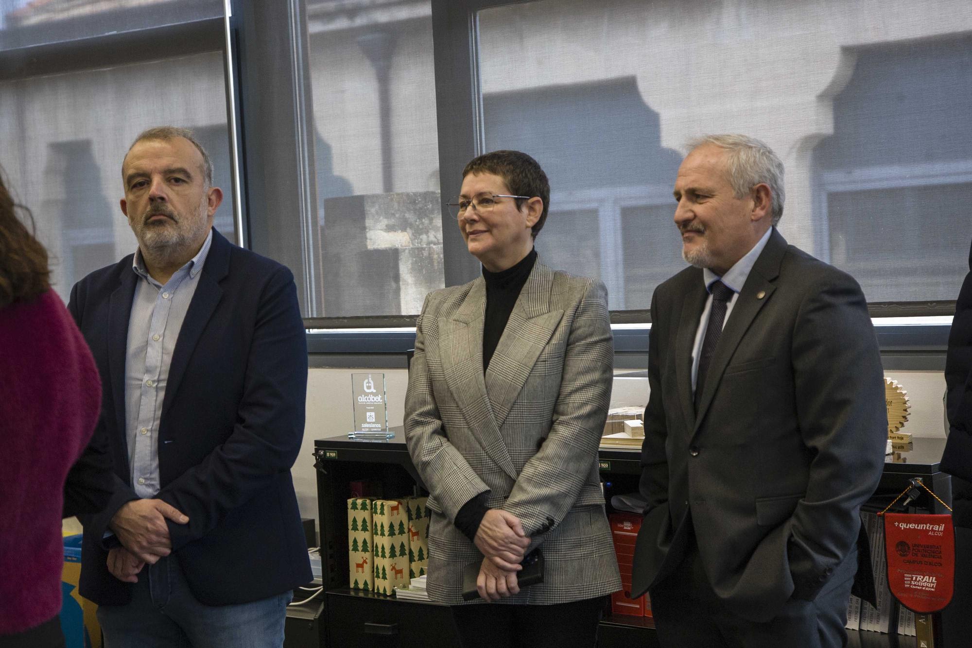 Aitana Mas visita la UPV en Alcoy