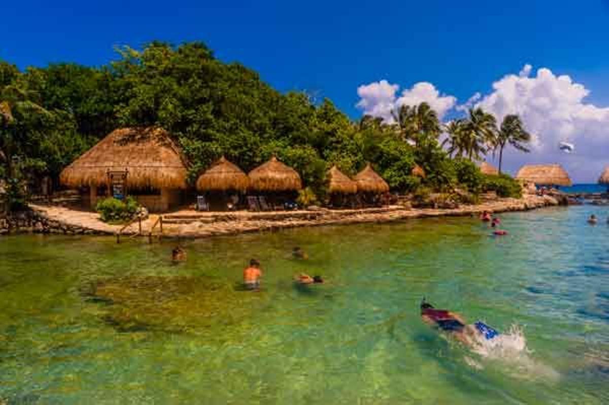 Parque temático arqueológico de Xcaret, en Riviera Maya, Quintana Roo, México.