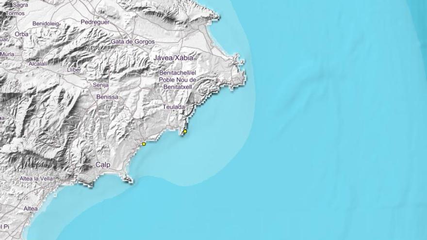 El litoral de la Marina Alta registra dos seísmos, uno en Benissa y otro en Benitatxell