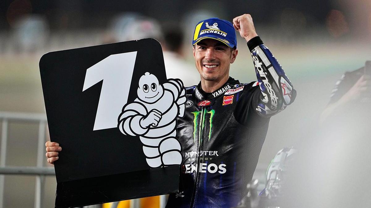 Maverick Viñales celebra la victòria a Losail en el primer Gran Premi de l&#039;any.