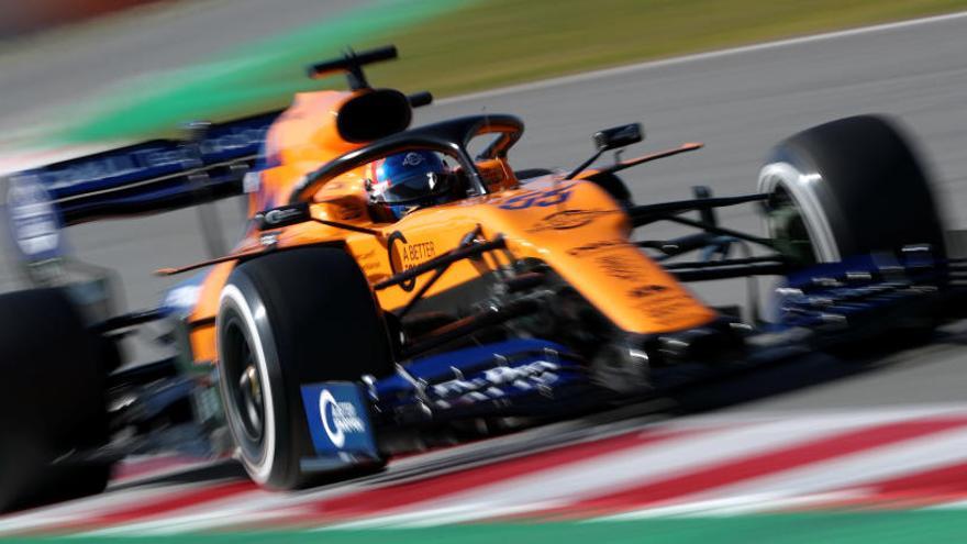 Carlos Sainz en los entrenamientos de pretemporada.