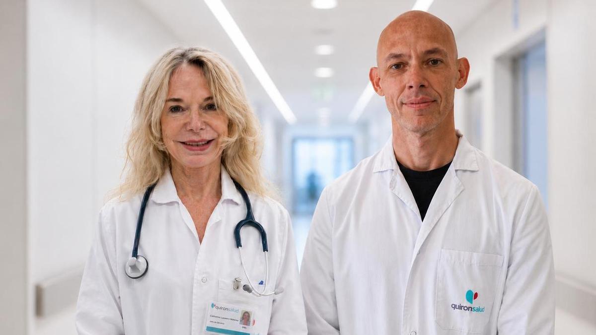 Los doctores Catheline Lauwers y Vicente Massuco, cardiólos de los hospitales Quirónsalud Valencia y Quirónsalud Torrevieja.