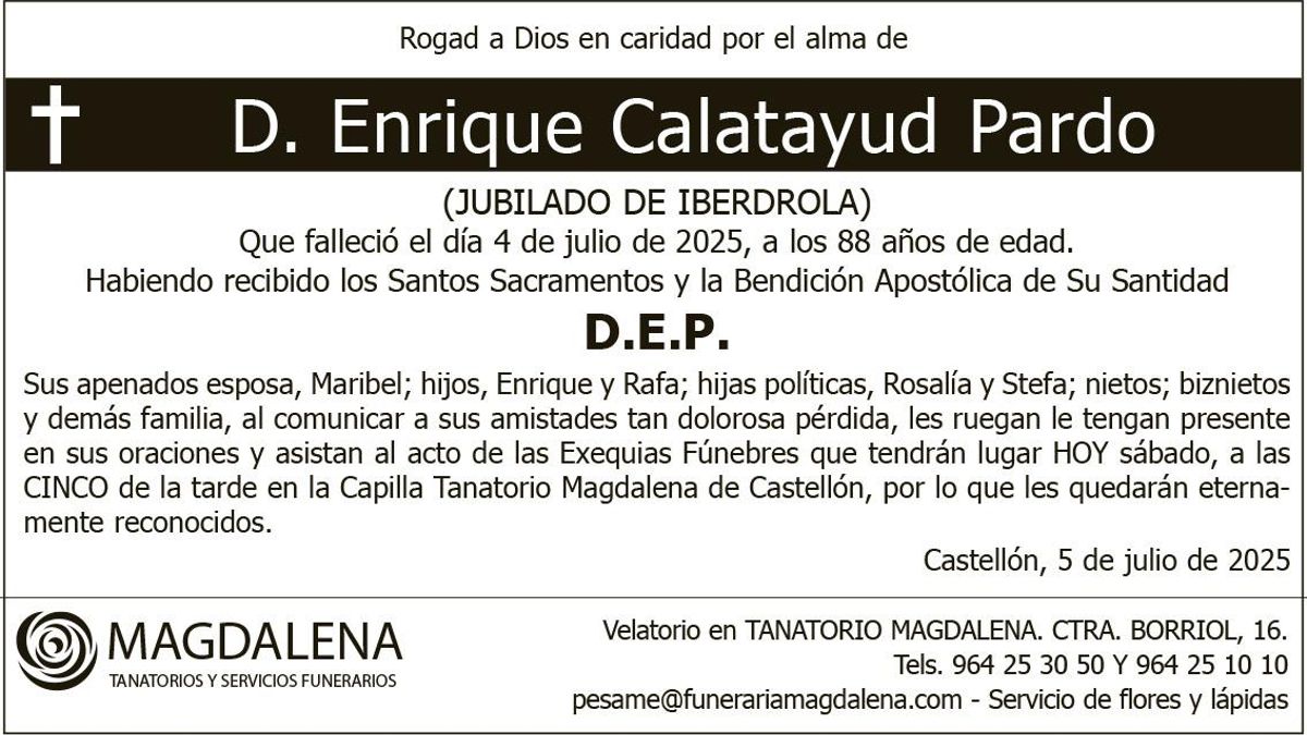 D. Enrique Calatayud Pardo