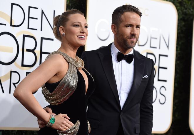 Blake Lively y Ryan Reynolds, Globos de Oro 2017