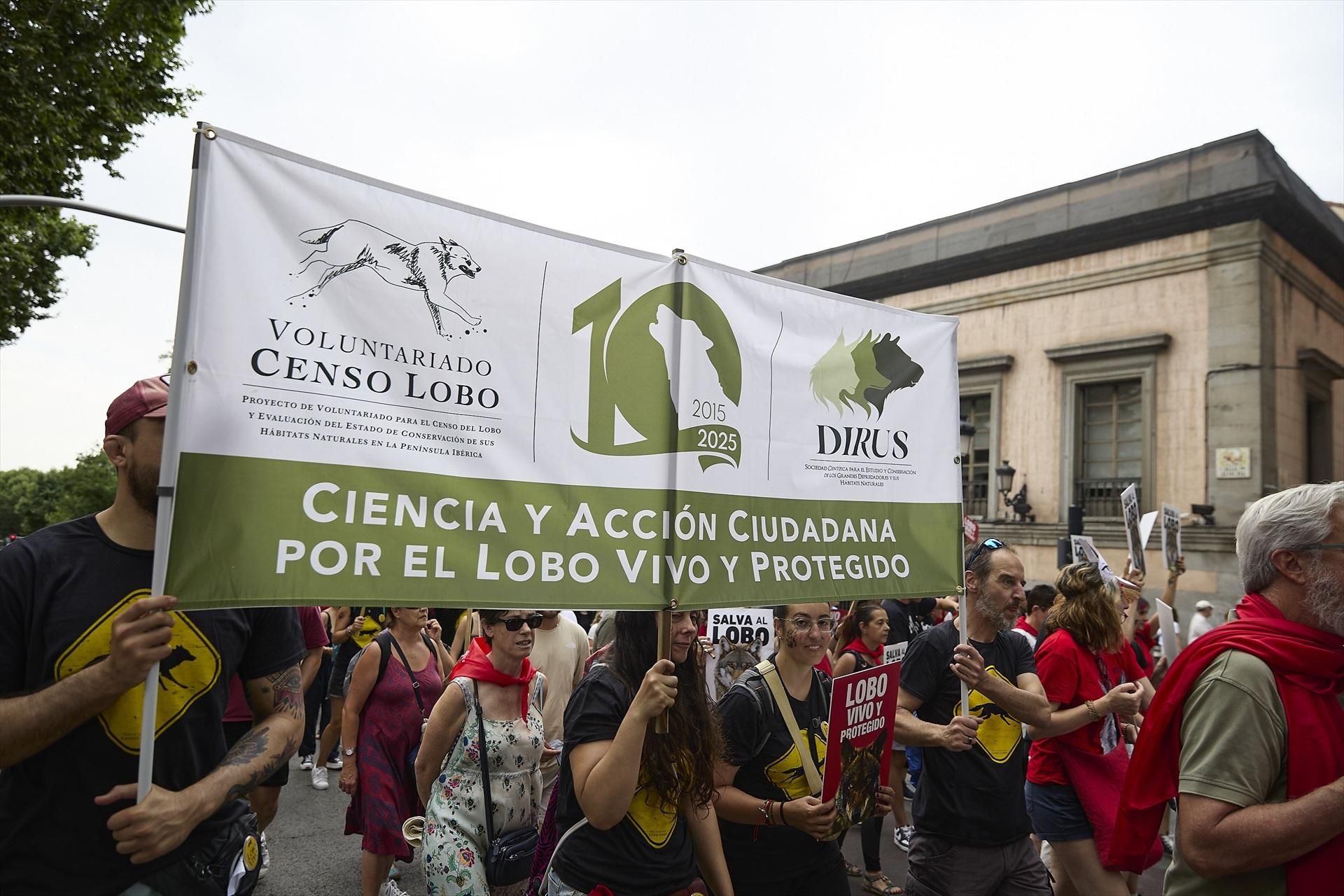 Las imágenes de la manifestación en Madrid por el lobo