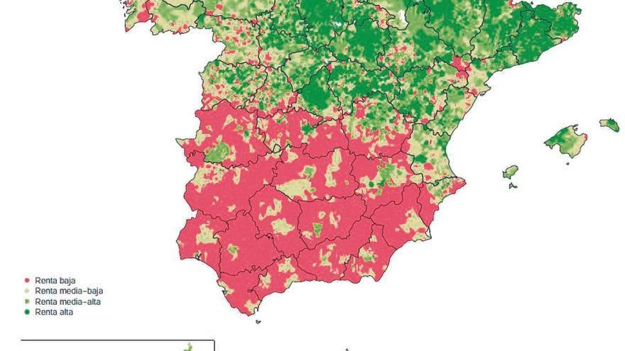 El mapa de las otras dos Españas