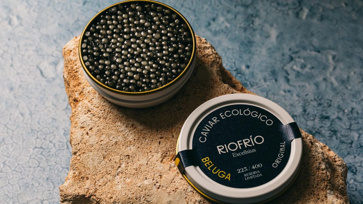 Una lata de caviar de beluga de Riofrío.