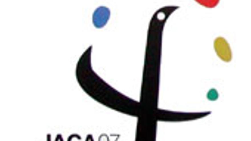 Un pájaro con esquís, logotipo de Jaca-2007