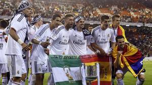 Jugadores del Madrid celebran su última Copa ganada en el 2014
