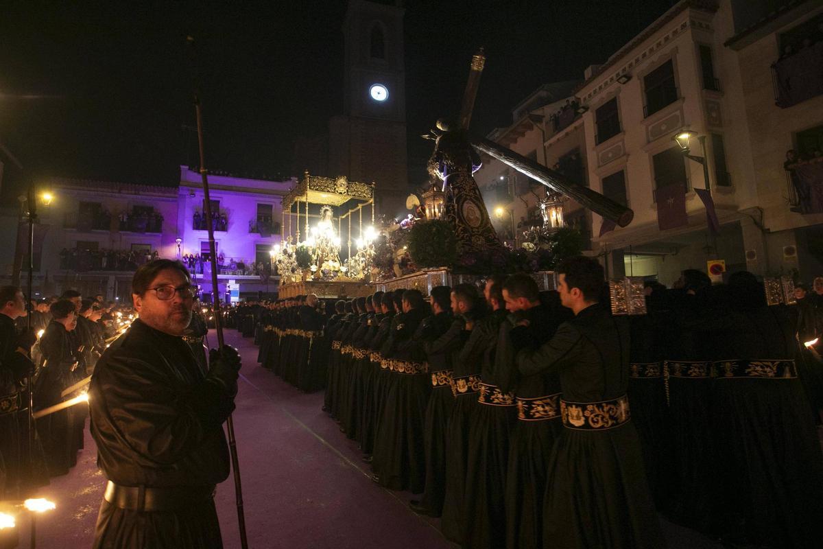 Momento de la procesión del Encuentro.