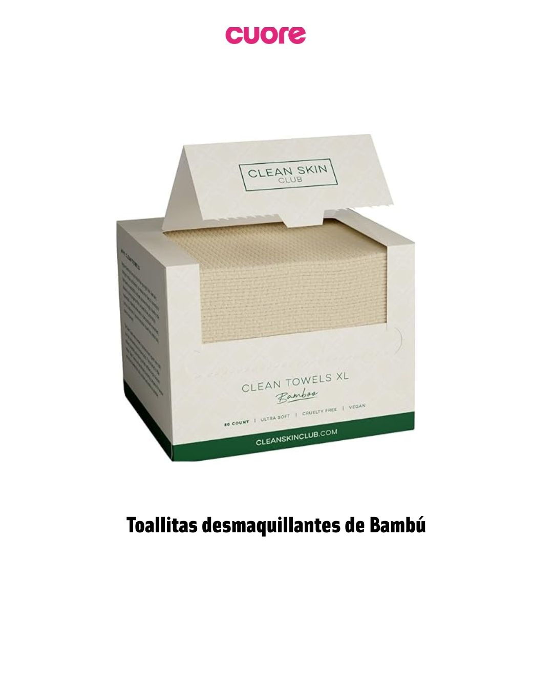 Toallitas desmaquillantes de bambú