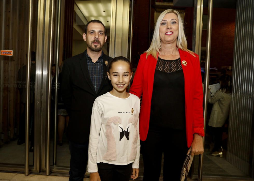 Gala 25 Aniversario Levante-EMV Edición Camp de Morvedre. Falleras Mayores de la comarca Maria del Mar Gimeno y Andrea Escribá, con Ricardo Antonino Vicepresidente de Federación Junta Fallera de Sagunto.