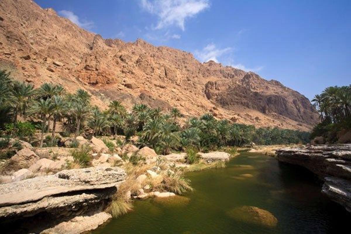 Wadi Shab en el Sultanado de Omán.