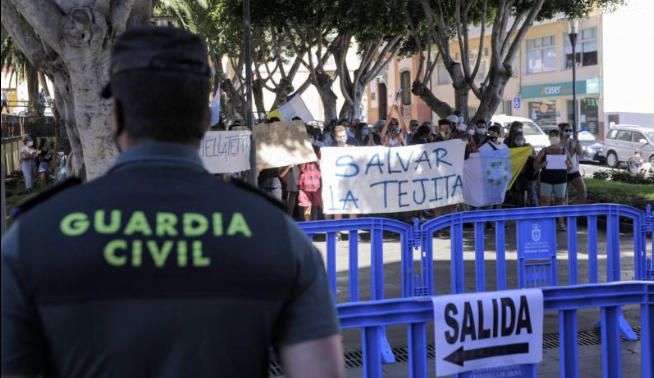 Protestas en el Ayuntamiento de Granadilla