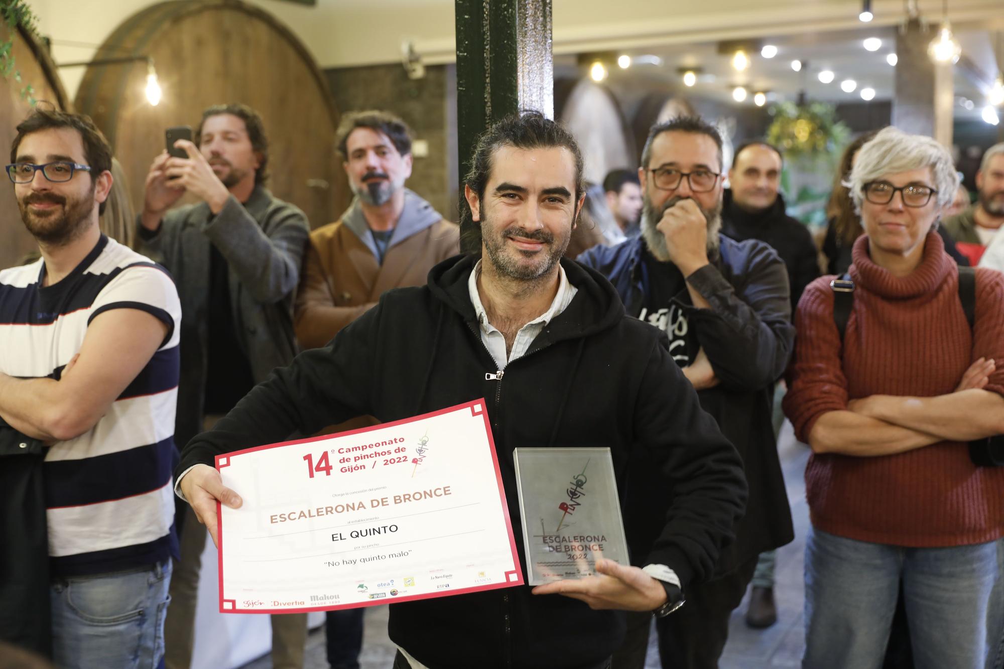 EN IMÁGENES: Entrega de los galardones del Campeonato de Pinchos de Gijón