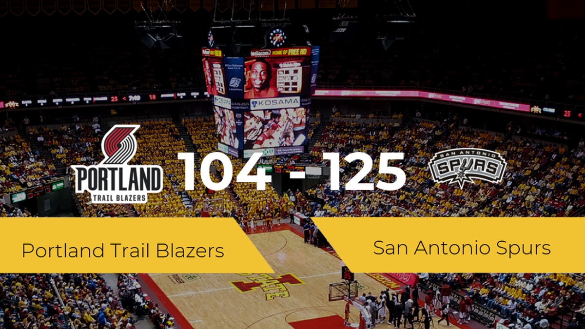 San Antonio Spurs gana a Portland Trail Blazers (104-125)