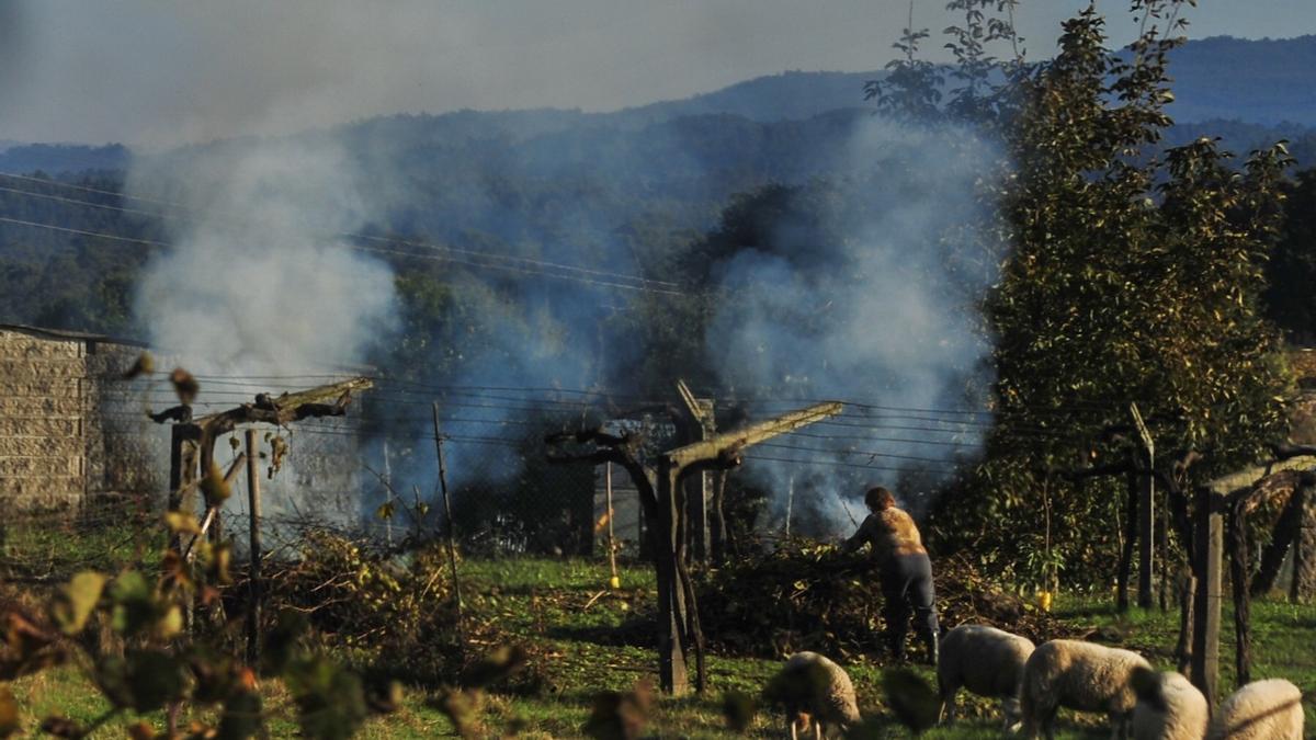 La quema de restos agrícolas en la comarca.