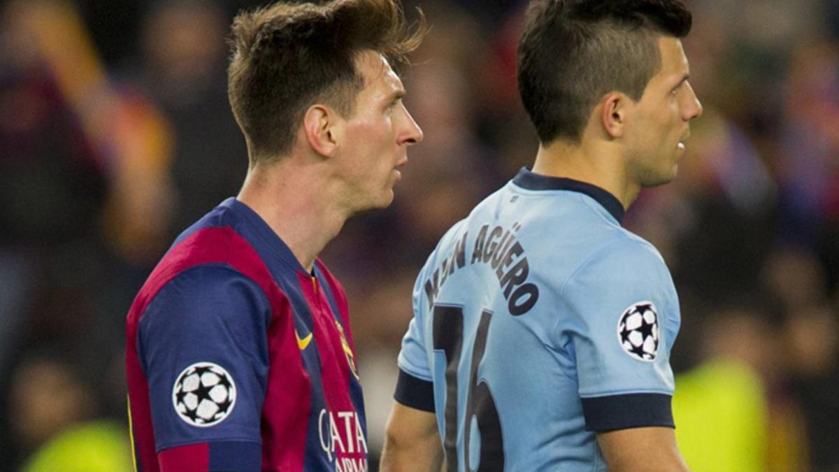 Agüero adviritó a la defensa del City sobre el peligro de Messi